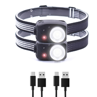 LED Headlamp Rechargeable 3000mAh - 2Pack